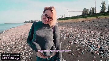 Public Vehicle fuck Russian Teen in Doggy Under the Bridge with Cum Go for