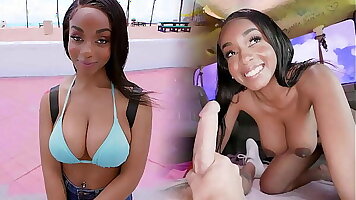 Hot black unpaid Lily Starfire accepts money to get naked - ebony porn